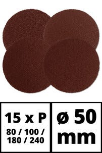 Sandpapir 50 mm til Einhell TC-PA 50 vinkelsliper, 60-p