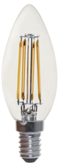 Kynttilälamppu himmennettävä LED E14 4 W, lämpimän valkoinen
