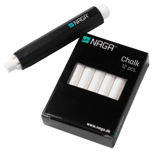 Naga krittholder med 12 hvite tavlekrittstykker