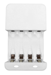 Batteriladdare med 4 x HR03-batterier