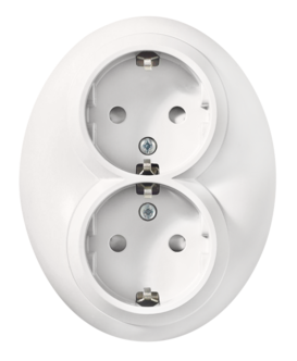 Schneider Renova stikkontakt dobbel innfelt