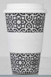 Mugg med silikonlock, bambu