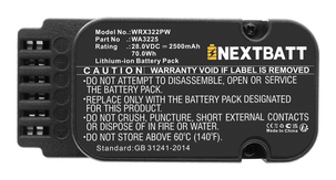 Batteri 28 V/2,5 Ah till Worx Landroid