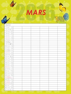 Familjekalender 2016