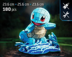 4D Build Pokémon Squirtle 3D-puslespill 180 biter, fra 12 år