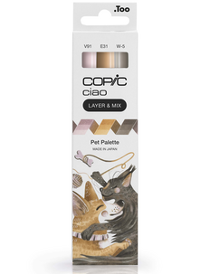 Copic Ciao Layer & Mix, pennor Pet Palette, 3-pack