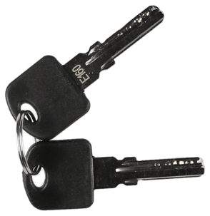 Nøkkellås for sykkel med 2 nøkler og feste, svart, 10 mm 1 m