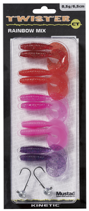 Jiggar Curly Tail 6,5 cm Kinetic Twister Rainbow Mix