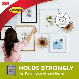 Command Sticky Nail selvheftende bildekrok, 2,2 kg