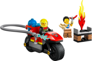 LEGO City Palokunnan pelastusmoottoripyörä 60410, yli 4-vuotiaille