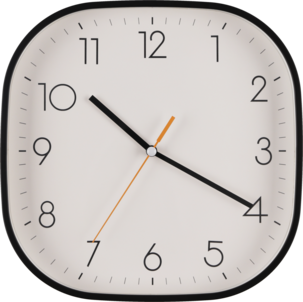 Kvadratisk väggklocka i retrostil, 25,5 cm