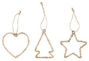 Julpynt sjögräs, 3-pack