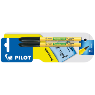 Pilot Permawash textilpenna svart, 2-pack