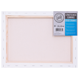 Målarduk, canvas med ram, bomull, Sang, 3-pack