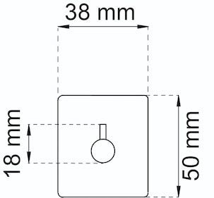 Habo Flair enkel självhäftande krok, metall