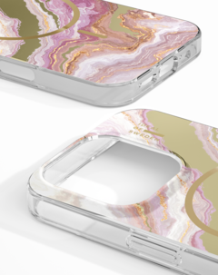 Ideal of Sweden Agate Halo mobildeksel for iPhone 16 Pro, rosa marmor