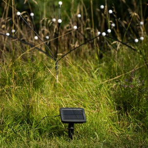 Firefly solcellebelysning hvitt og farget lys 
