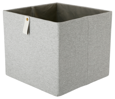 Förvaringslåda kvadrat, linnelook