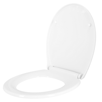 Myktlukkende toalettsete universal plast, hvit