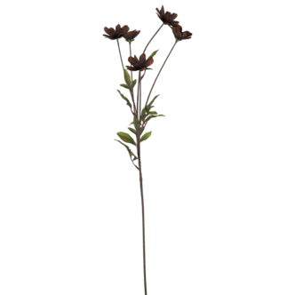 Kunstig snittblomst, mørkerød kosmos, 66 cm