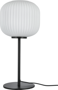 Northlight Ester bordslampa glas, 43 cm, vit