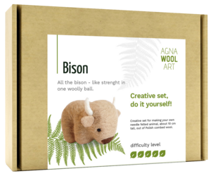 Agna Wool Art Kit Huovutustyö biisoni, 10 cm