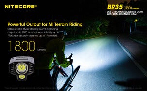 Nitecore BR35 oppladbar frontlykt til sykkel, 1800 lm