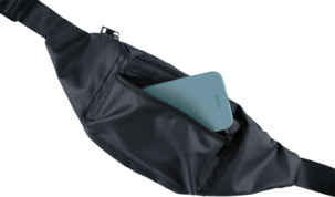 Vyölaukku, unisex, musta