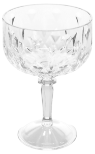 Champagnecoupe dessertglass i plast 26 cl, 4-pakning