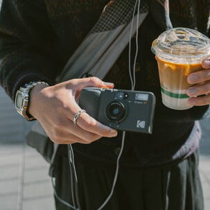 Kodak Snapic A1 analog kamera med glasobjektiv