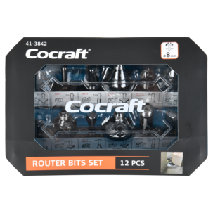 Cocraft Jyrsinterät puulle, 12 osaa