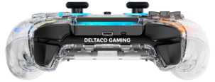 Deltaco Ohjain PS4 ja PC, läpinäkyvä RGB