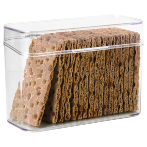 Brödlåda för hårt bröd, plast, 20 x 9 x 14 cm