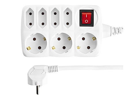 Grenuttag 3+4-vägs med brytare