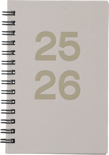 Ukekalender skolekalender 2025 / 2026 A6, spiralinnbundet