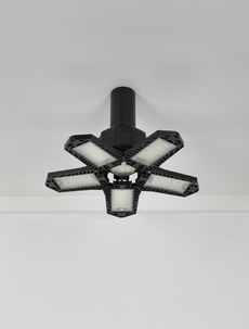 Garasje- og bodlampe med 5 justerbare blad, 22 W