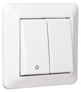 Elko RS innfelt bryter 2 pluss 1, Nordic renhvit