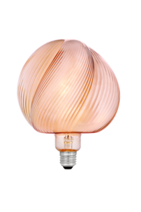 Rosa dekorpære LED E27 Ice Cream Pink, 160 mm