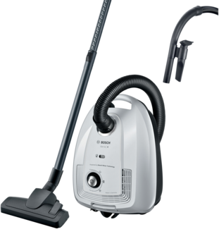 Bosch Serie 4 dammsugare med HEPA, BGL38WH2, vit