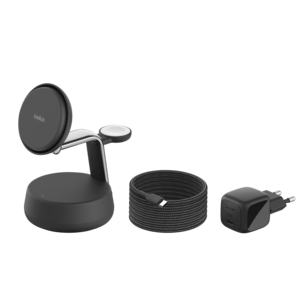 Belkin UltraCharge Pro 3-i-1 Qi2-lader, 25W