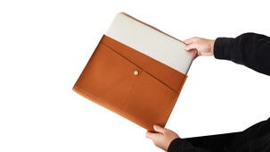 Laptopfodral konstläder 14 tum, brun