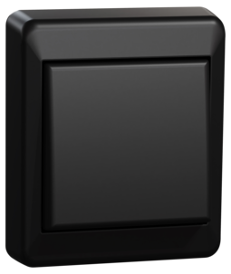 Elko RS utanpåliggande strömbrytare 1-pol/trapp, svart