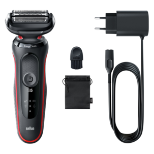 Braun Series 5 51-R1000s Partakone Wet & Dry, punainen