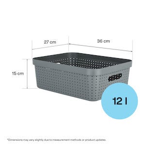 Förvaringskorg Neat grå, återvunnen plast