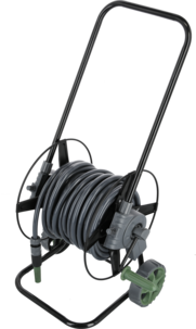 Slangvagn med 20 meter slang, kopplingar och sprutpistol