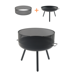 Eldstad med lock och gnistskydd, 59 x 49 cm