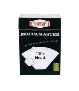 Moccamaster no.4 kaffefilter 1x4, 100-pakning