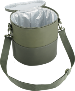 Rund, mjuk kylväska med axelrem, grön, 6 l