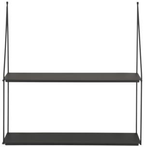 Vägghylla metall svart