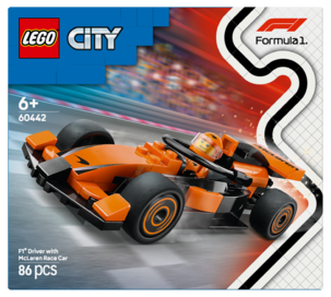 LEGO City 60442 F1-kuljettaja ja McLaren-kilpa-auto, yli 6-vuotiaille